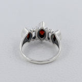 Garnet Silver Rings