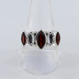 Garnet Silver Rings