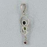 925 Sterling Silver Blue Topaz Pendants