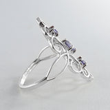 Iolite Gesmtone Silver Womens Rings