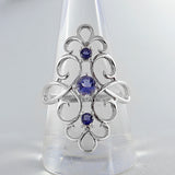 Iolite Gesmtone Silver Womens Rings