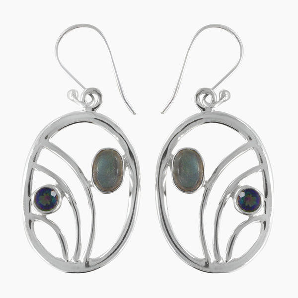 925 Sterling Silver Labradorite Earrings