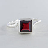 Natural Garnet Silver Rings