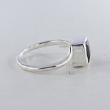 Natural Garnet Silver Rings