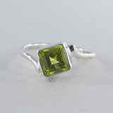 Natural Garnet Silver Rings