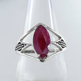 Natural Ruby Silver Rings