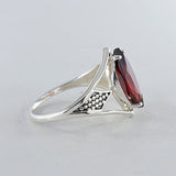 Natural Ruby Silver Rings