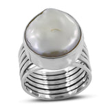 Natural Blue Larimar Silver Rings