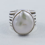 Natural Blue Larimar Silver Rings