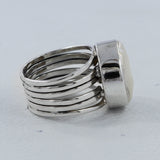 Natural Blue Larimar Silver Rings