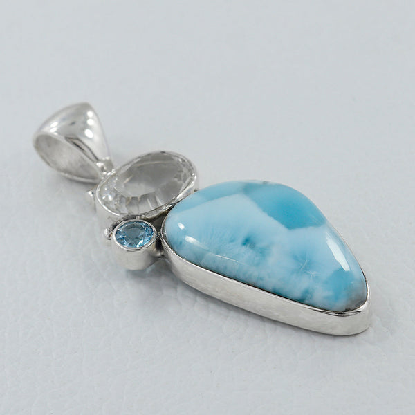 925 Sterling Silver Larimar Pendants
