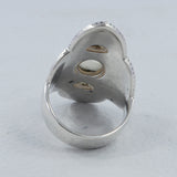Rainbow Moonstone Silver Rings