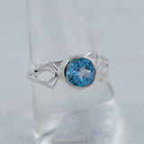 Blue Topaz Silver Rings