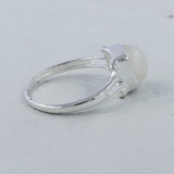 Rainbow Moonstone Silver Rings