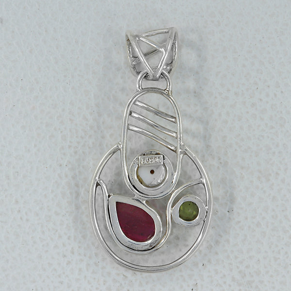 925 Sterling Silver Multistone Pendants