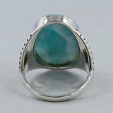 925 Sterling Silver Larimar Ring