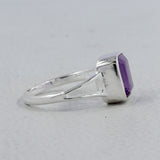 Natural Garnet Silver Rings