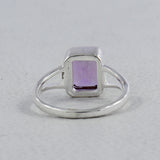 Natural Garnet Silver Rings