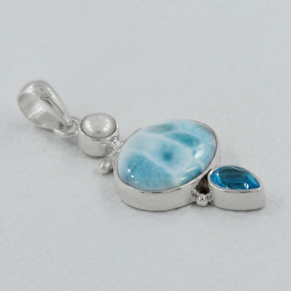 925 Sterling Silver Larimar Pendants