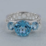 925 Silver Green Amethyst Ring