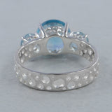 925 Silver Green Amethyst Ring