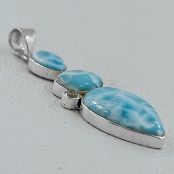 925 Sterling Silver Larimar Pendants
