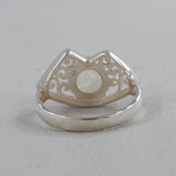 Rainbow Moonstone Silver Rings