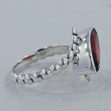 Marquise Amethyst Silver Ring