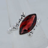 Marquise Amethyst Silver Ring