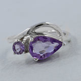 Amethyst Silver Rings