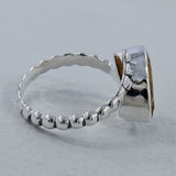 Marquise Amethyst Silver Ring