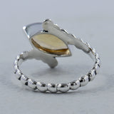 Marquise Amethyst Silver Ring