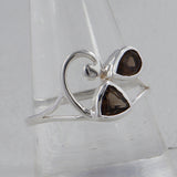 Natural Smoky Quartz Silver Rings
