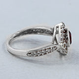 925 Sterling Silver Garnet Ring