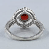 925 Sterling Silver Garnet Ring
