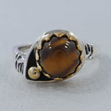 Tigers Eye Silver Ring