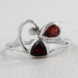 Natural Smoky Quartz Silver Rings