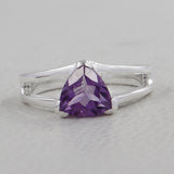 Amethyst Silver Rings