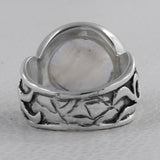 Natural Larimar Silver Rings