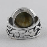 Natural Larimar Silver Rings
