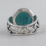 Natural Larimar Silver Rings