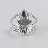 925 Sterling Silver Larimar Ring