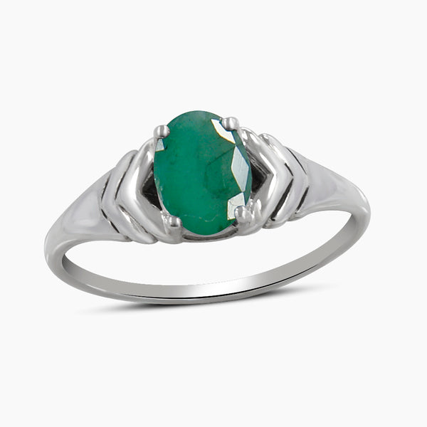 925 Sterling Silver Emerald Rings