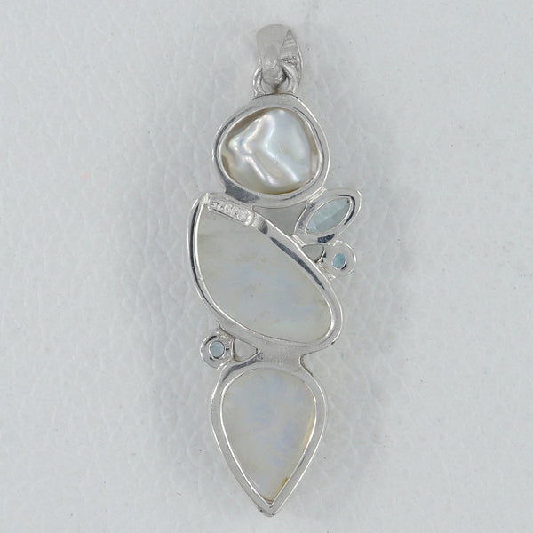 Rainbow Moonstone Silver Pendants