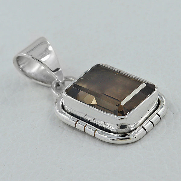 925 Silver Smoky Quartz Pendants