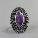925 Sterling Silver Larimar Ring