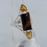 Tiger Eye Silver Rings