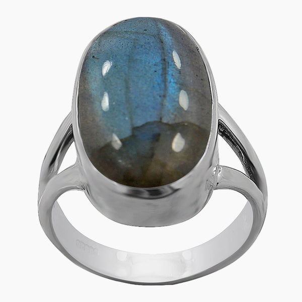 Natural Labradorite Silver Rings