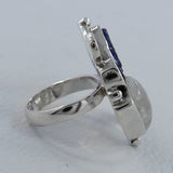 Rainbow Moonstone Silver Ring