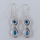 Blue Topaz Silver Earrings